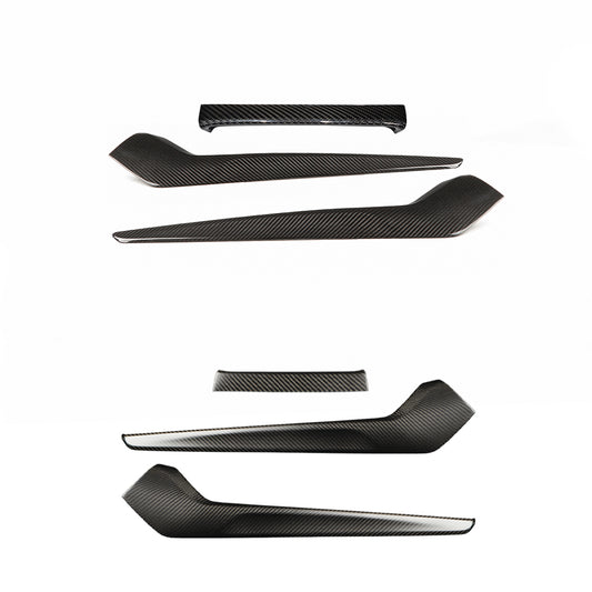 3Pcs Carbon Fiber Center Console Side Trim Cover Fit for 11th Gen Civic Hatchback Sedan Type r FL5 Typer Console Pillars Gear Shift Panel Side Strip Cover Interior Accessories (Matte Black)