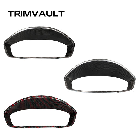 1pcs Gloss Carbon Fiber Instrument Panel Frame Cover Trim For Honda Type R FL5