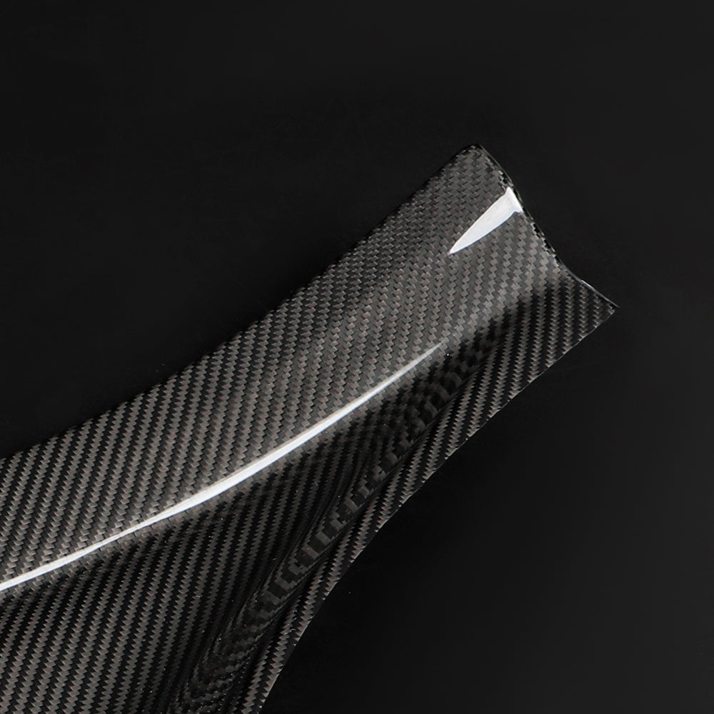 2pcs Real Carbon Fiber Car Door Pedal Kick Cover Fit for 11th Gen Civic Type R FL5 Typer Door Sill Cover Front and Rear Door Kick Panels Strip Overlay Accessories (2pcs Rear Door Gloss)