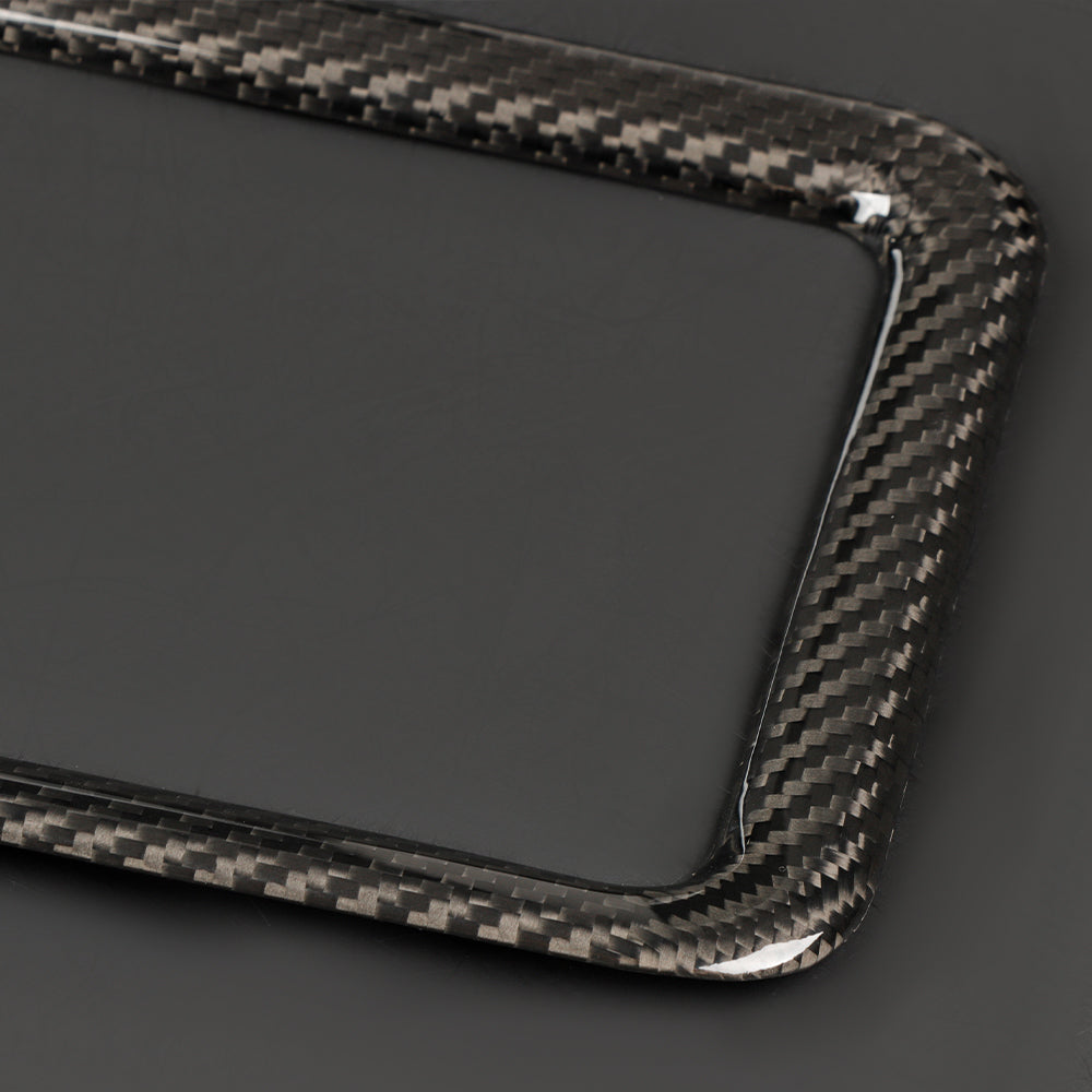 Real Carbon Fiber Rear Cup Holder Frame Cover Trim For Kia EV6 GT GT Line(2021+)