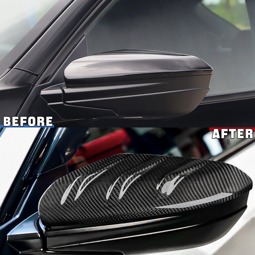 2pcs Carbon Fiber Rearview Mirror Cover Caps for Honda 10th Civic Type R FK8