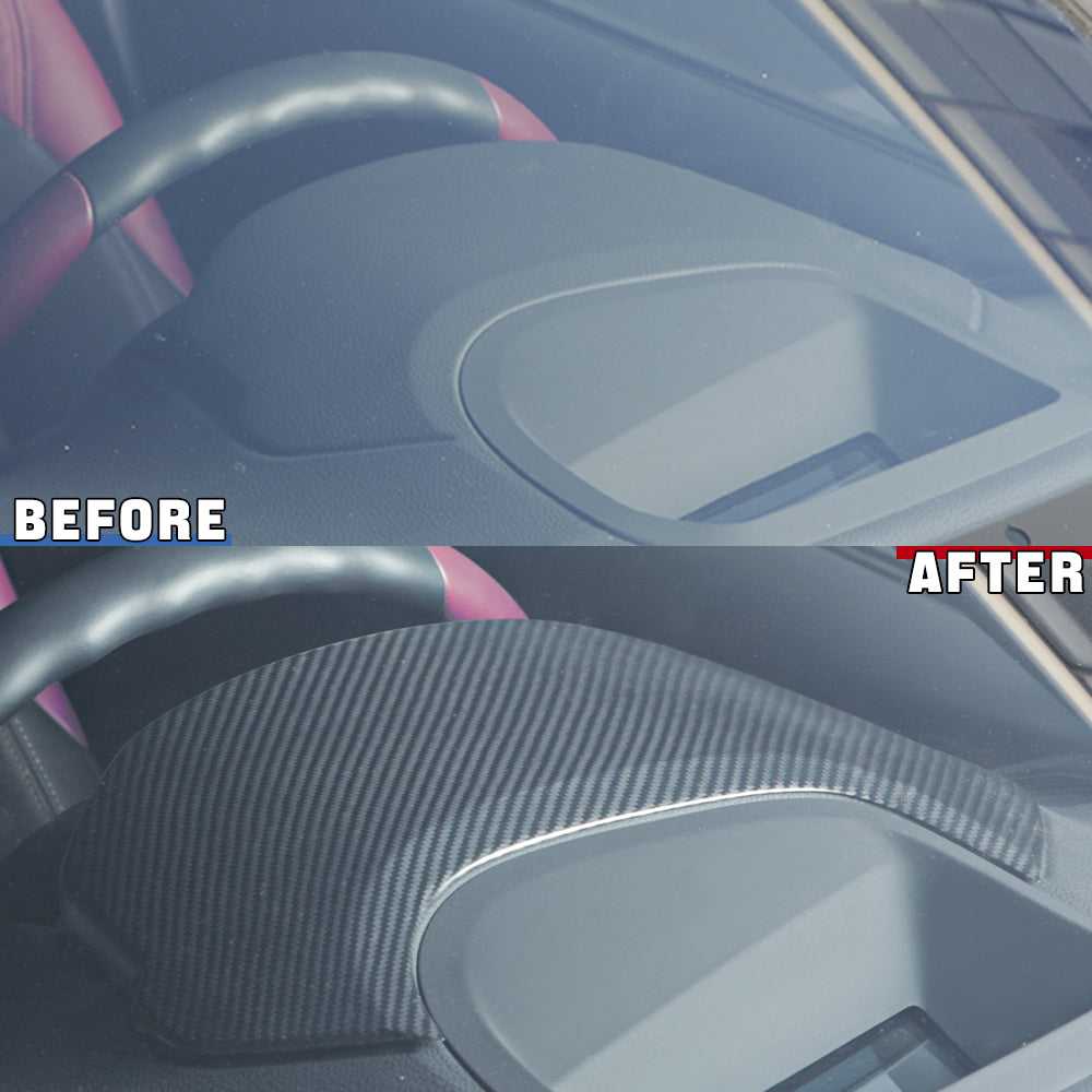 Dry Carbon Fiber Center Console Dashboard Panel Cover Trim Fit For Supra A90 MK5