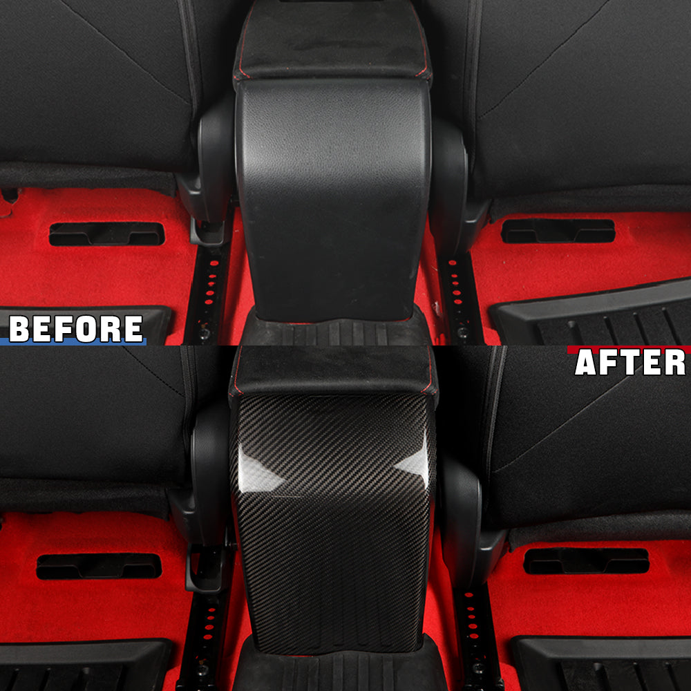 Carbon Fiber Armrest Rear Kick Protection Cover Trim For 11th Gen Type R FL5