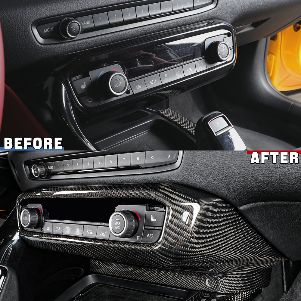 Dry Carbon Fiber Air Conditioner Switch Panel Cover Trim Fit Supra A90 MK5(LHD)